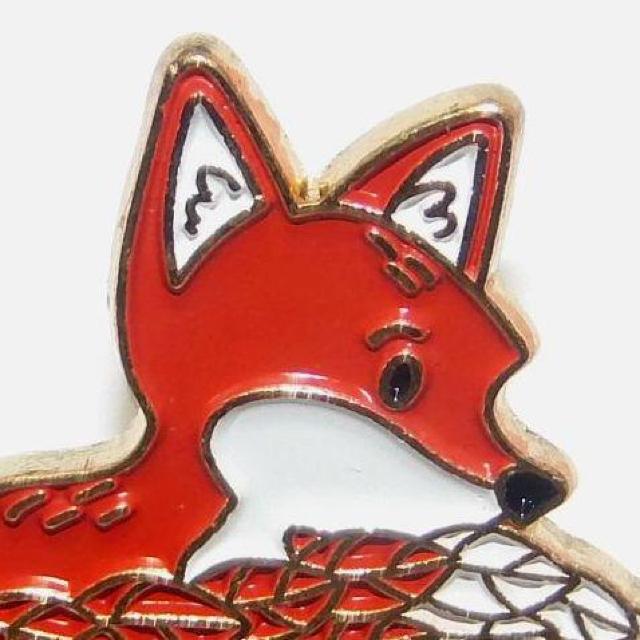 キツネ 狐 きつね ピンバッジ ピンズ ラペルピン ブローチ < 女性アクセサリー/時計 キツネ 狐 きつね ピンバッジ ピンズ ラペルピン ブローチ < 女性アクセサリー/時計の