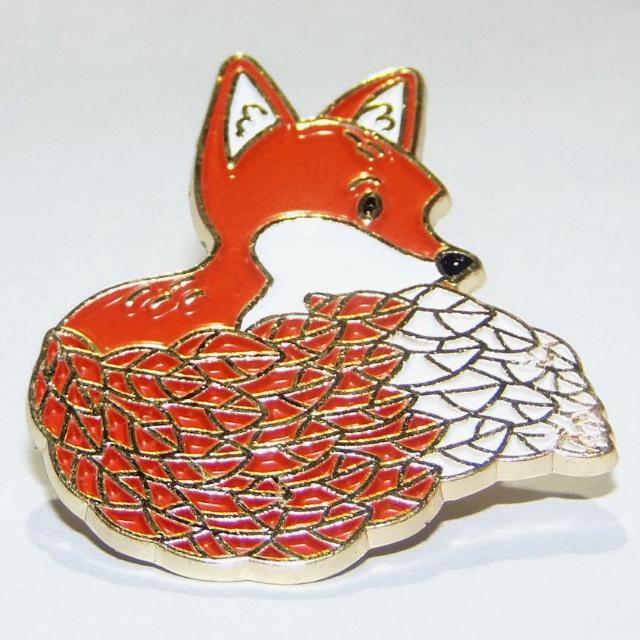 キツネ 狐 きつね ピンバッジ ピンズ ラペルピン ブローチ < 女性アクセサリー/時計 キツネ 狐 きつね ピンバッジ ピンズ ラペルピン ブローチ < 女性アクセサリー/時計の