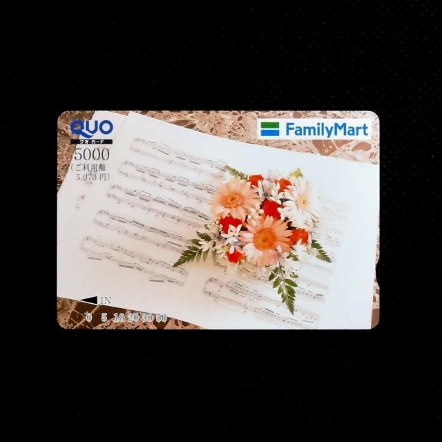 QUO�J�[�h 5000�~ �N�I�J�[�h 5070�~�g�p�\ 