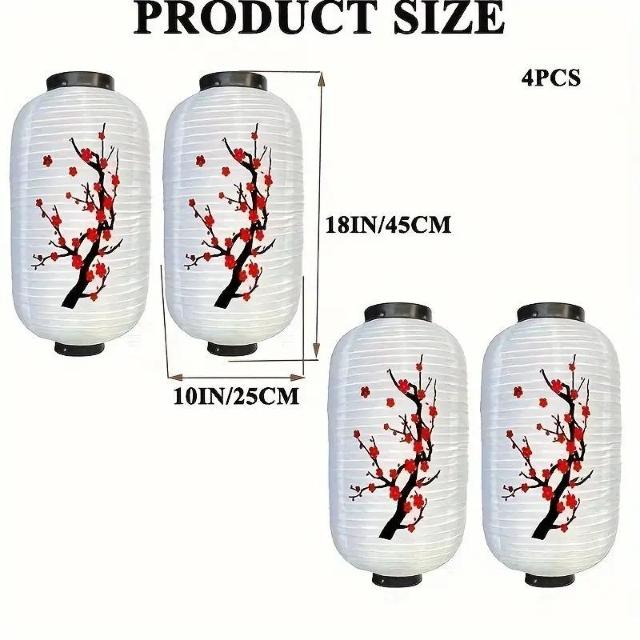 爆ヤス価格1790円★日本の吊り下げ式赤い桜のランタン4個セット、白背景の居酒屋ランタン、屋外吊り下げランタン、電気不要 < インテリア/ライフ 爆ヤス価格1790円★日本の吊り下げ式赤い桜のランタン4個セット、白背景の居酒屋ランタン、屋外吊り下げランタン、電気不要 < インテリア/ライフの