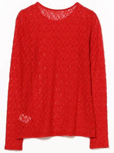 レディース ストレッチ レース クルーネック Tシャツ < 女性ファッション  レディース ストレッチ レース クルーネック Tシャツ < 女性ファッションの