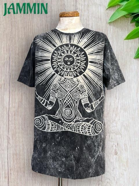 瞑想太陽Tシャツ アジアン エスニック ヒッピー サイケ 太陽 < 男性ファッション 瞑想太陽Tシャツ アジアン エスニック ヒッピー サイケ 太陽 < 男性ファッションの