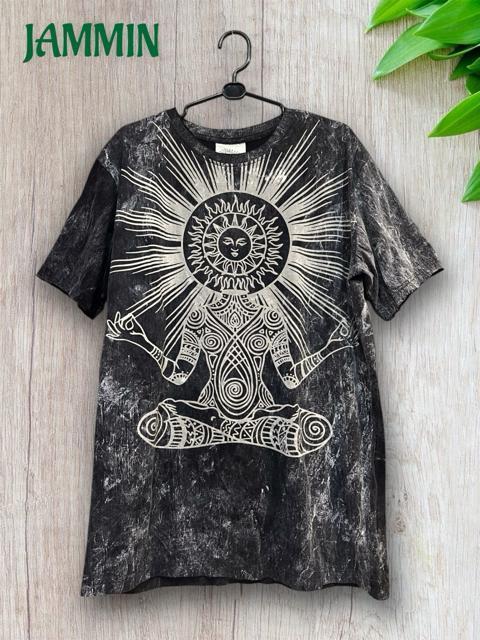 瞑想太陽Tシャツ アジアン エスニック ヒッピー サイケ 太陽 < 男性ファッション 瞑想太陽Tシャツ アジアン エスニック ヒッピー サイケ 太陽 < 男性ファッションの