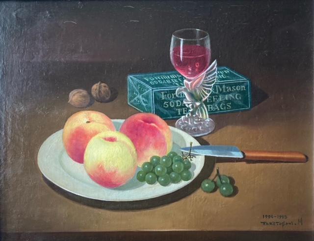 絵画 油彩 松本竹敏 『桃のある静物』 F6 真作保証 原画 < ホビー 絵画 油彩 松本竹敏 『桃のある静物』 F6 真作保証 原画 < ホビーの