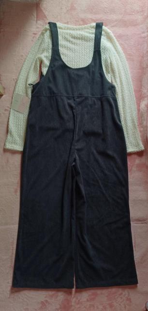 ★ゆったり柔らか落ち感オーバーサイズ体型カバーお洒落ゆる可愛い♪チャコールグレーダークグレー♪コーデュロイサロペットオーバーオール < 女性ファッション  ★ゆったり柔らか落ち感オーバーサイズ体型カバーお洒落ゆる可愛い♪チャコールグレーダークグレー♪コーデュロイサロペットオーバーオール < 女性ファッションの