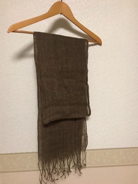 JAYRO ストール 麻100% 茶 < 女性ファッション  JAYRO ストール 麻100% 茶  < 女性ファッションの