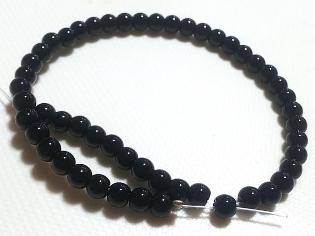 天然石★オニキス ラウンド4mm 半連 < 女性アクセサリー/時計 天然石★オニキス ラウンド4mm 半連 < 女性アクセサリー/時計の