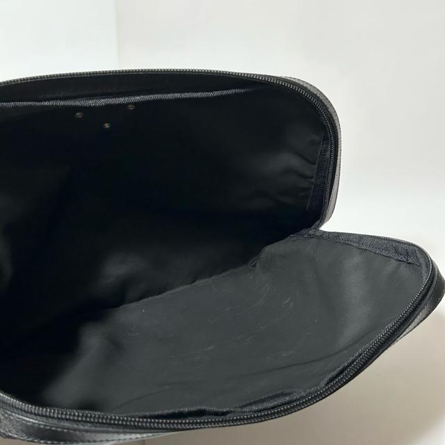 PRADA プラダ ナイロン サフィアーノ レザー ポーチ クラッチ バッグ ブラック シルバー金具 < ブランド PRADA プラダ ナイロン サフィアーノ レザー ポーチ クラッチ バッグ ブラック シルバー金具 < ブランドの