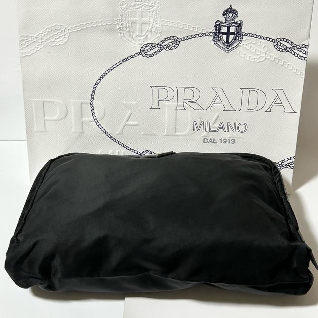 PRADA プラダ ナイロン サフィアーノ レザー ポーチ クラッチ バッグ ブラック シルバー金具 < ブランド PRADA プラダ ナイロン サフィアーノ レザー ポーチ クラッチ バッグ ブラック シルバー金具 < ブランドの