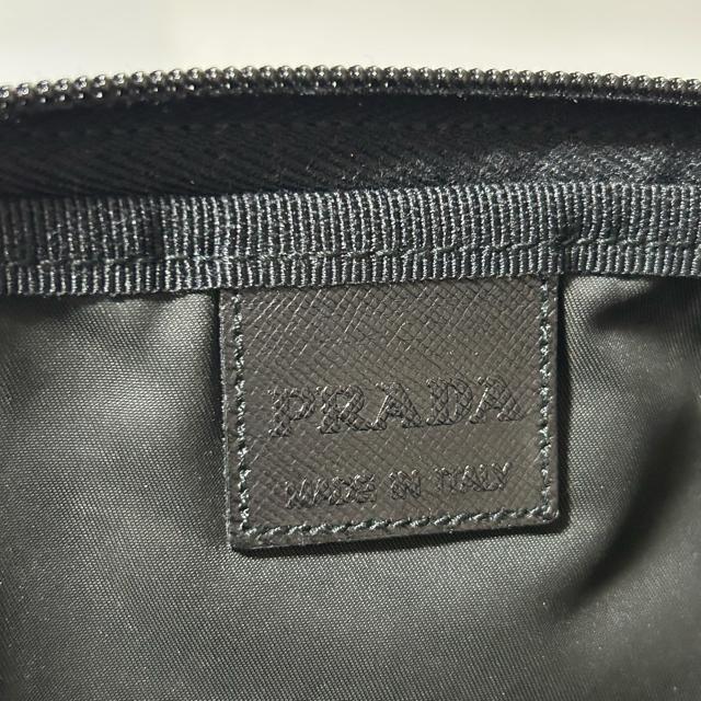 PRADA プラダ ナイロン サフィアーノ レザー ポーチ クラッチ バッグ ブラック シルバー金具 < ブランド PRADA プラダ ナイロン サフィアーノ レザー ポーチ クラッチ バッグ ブラック シルバー金具 < ブランドの