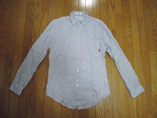 WTAPS ダブルタップス ギンガム チェックシャツ S 白紺青系 BD ボタンダウン 長袖 < ブランド  WTAPS ダブルタップス ギンガム チェックシャツ S 白紺青系 BD ボタンダウン 長袖  < ブランドの