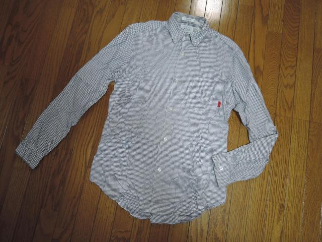 WTAPS ダブルタップス ギンガム チェックシャツ S 白紺青系 BD ボタンダウン 長袖 < ブランド  WTAPS ダブルタップス ギンガム チェックシャツ S 白紺青系 BD ボタンダウン 長袖 < ブランドの