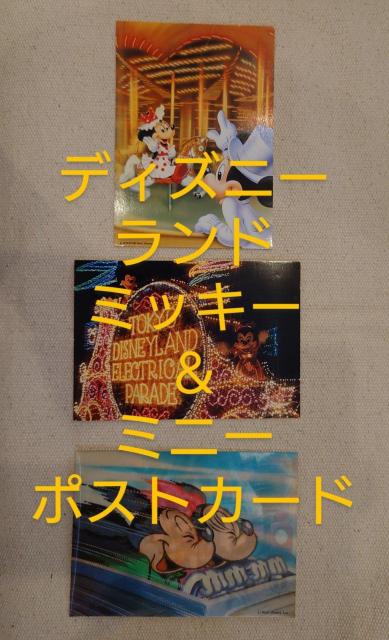ディズニーランド ミッキー ミニー ポストカード ハガキ 3枚 < アニメ/コミック/キャラクター ディズニーランド ミッキー ミニー ポストカード ハガキ 3枚 < アニメ/コミック/キャラクターの