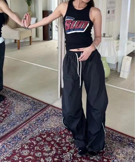 スッキリ細見え【新品】アメスリリブタンクトップ●紺 ネイビー●F フリー●韓国ファッション ストリート < 女性ファッション スッキリ細見え【新品】アメスリリブタンクトップ●紺 ネイビー●F フリー●韓国ファッション ストリート < 女性ファッションの