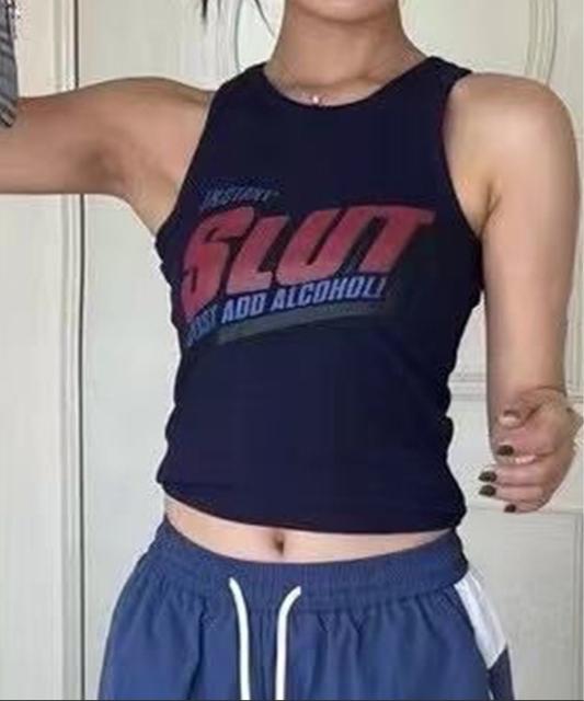 スッキリ細見え【新品】アメスリリブタンクトップ●紺 ネイビー●F フリー●韓国ファッション ストリート < 女性ファッション スッキリ細見え【新品】アメスリリブタンクトップ●紺 ネイビー●F フリー●韓国ファッション ストリート < 女性ファッションの