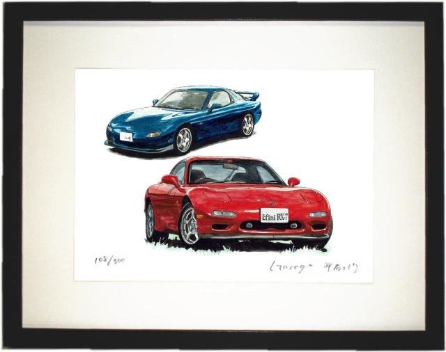 NC-366アンフィニRX-7限定版画 直筆サイン額装●作家平右ヱ門 < 自動車/バイク NC-366アンフィニRX-7限定版画 直筆サイン額装●作家平右ヱ門 < 自動車/バイク