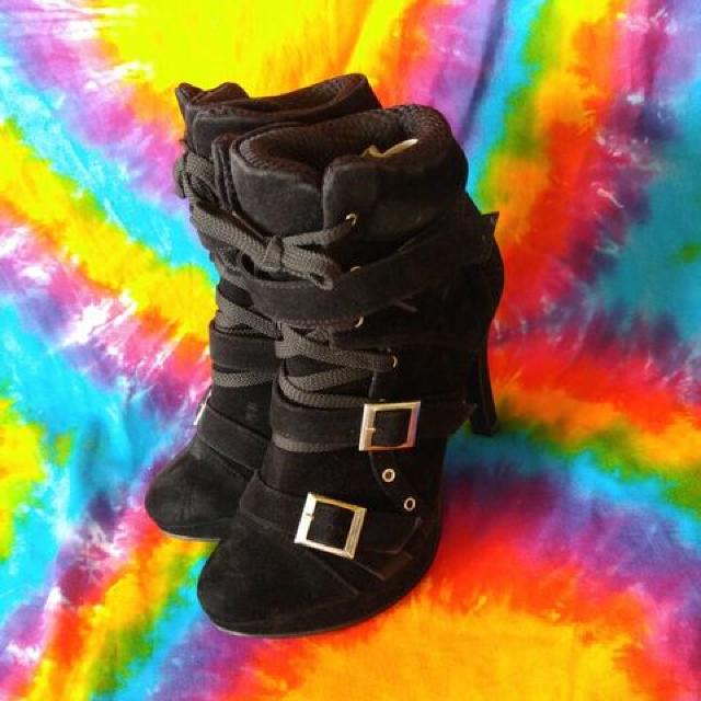 超美脚!スエード厚底スニーカーブーツ■ショートブーツ■LL■黒 < 女性ファッション  超美脚!スエード厚底スニーカーブーツ■ショートブーツ■LL■黒 < 女性ファッションの