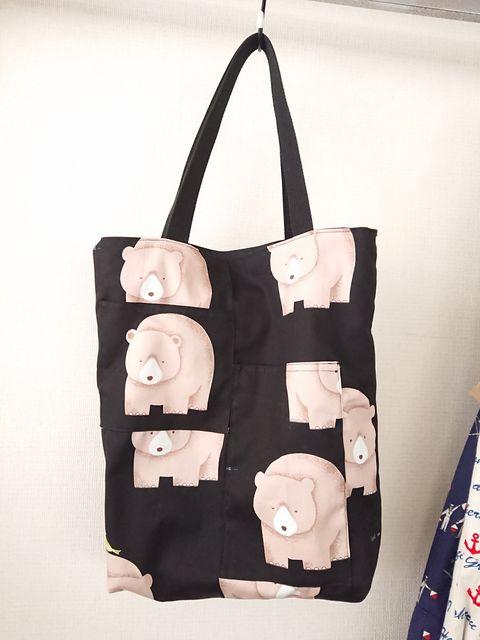ハンドメイド トートバッグ(くま) < 女性ファッション  ハンドメイド トートバッグ(くま)  < 女性ファッションの