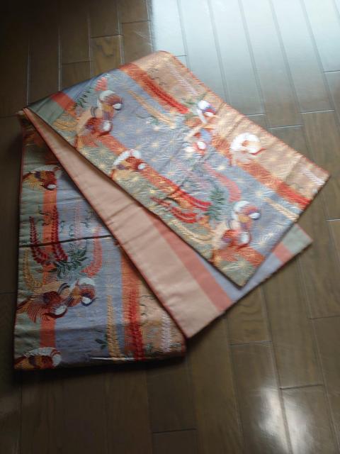 USED、袋帯、六通、オシドリ柄 < 女性ファッション  USED、袋帯、六通、オシドリ柄  < 女性ファッションの