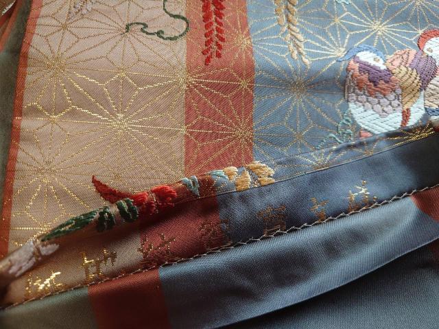 USED、袋帯、六通、オシドリ柄 < 女性ファッション  USED、袋帯、六通、オシドリ柄 < 女性ファッションの