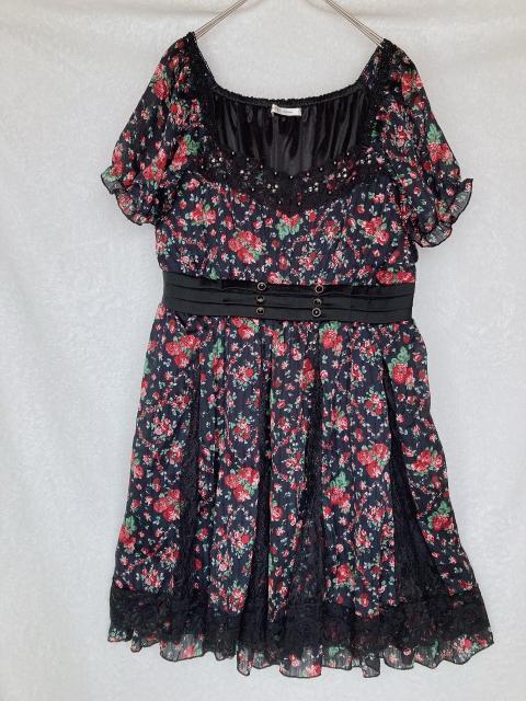 axes femme アクシーズ 半袖 花柄 ゴシック ドレス ワンピース M N2m < ブランド  axes femme アクシーズ 半袖 花柄 ゴシック ドレス ワンピース M N2m  < ブランドの