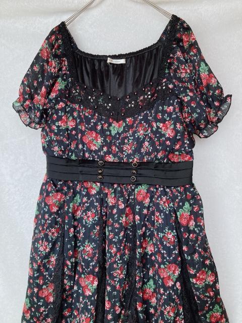 axes femme アクシーズ 半袖 花柄 ゴシック ドレス ワンピース M N2m < ブランド  axes femme アクシーズ 半袖 花柄 ゴシック ドレス ワンピース M N2m < ブランドの