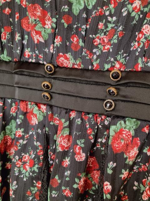 axes femme アクシーズ 半袖 花柄 ゴシック ドレス ワンピース M N2m < ブランド  axes femme アクシーズ 半袖 花柄 ゴシック ドレス ワンピース M N2m < ブランドの