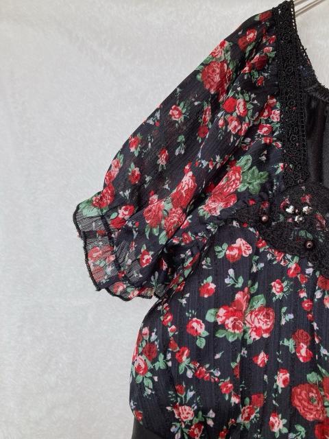 axes femme アクシーズ 半袖 花柄 ゴシック ドレス ワンピース M N2m < ブランド  axes femme アクシーズ 半袖 花柄 ゴシック ドレス ワンピース M N2m < ブランドの