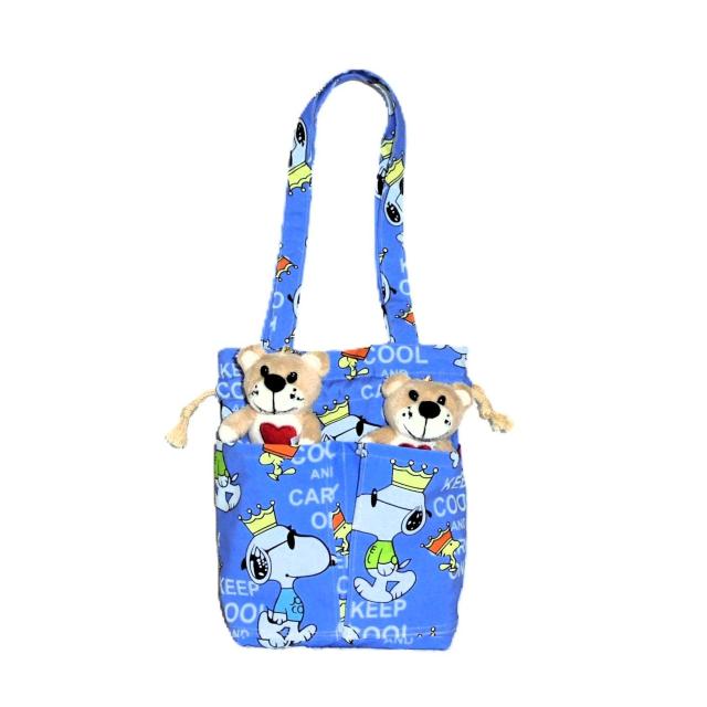 ◆◆ちょっと小さめ◆◆スヌーピーSNOOPY◆外ポケットA持ち手付き巾着バッグ◆ < 女性ファッション  ◆◆ちょっと小さめ◆◆スヌーピーSNOOPY◆外ポケットA持ち手付き巾着バッグ◆ < 女性ファッションの