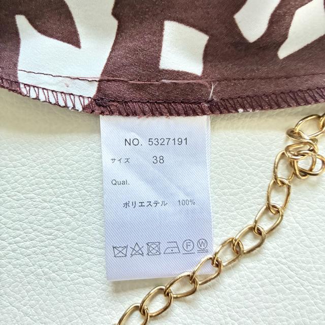 ◆美品◆ブージュルード◆大きいサイズ感◆総柄マキシワンピース◆五分袖◆ブラウン◆ < ブランド  ◆美品◆ブージュルード◆大きいサイズ感◆総柄マキシワンピース◆五分袖◆ブラウン◆ < ブランドの