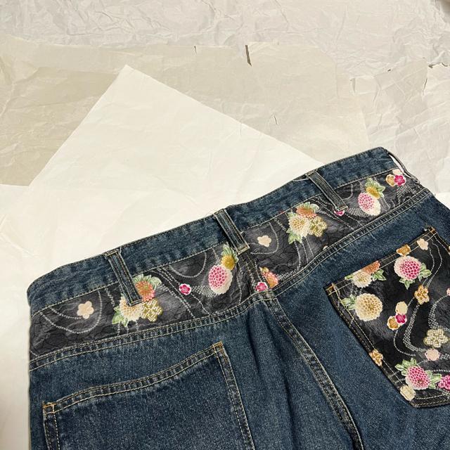 【Dominate / ドミネイト】 刺繍 / デニム ハーフパンツ W97 < 男性ファッション  【Dominate / ドミネイト】 刺繍 / デニム ハーフパンツ W97 < 男性ファッションの