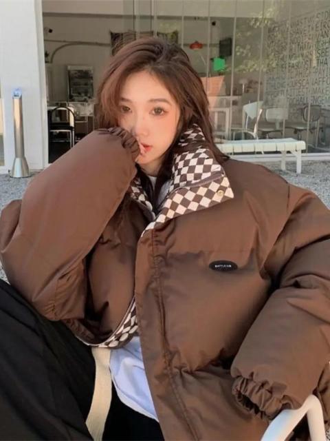 爆ヤス価格3290円★レディース ビンテージチェック フード付きコート 厚手暖かい冬用ジャケット L コーヒー色 < 女性ファッション 爆ヤス価格3290円★レディース ビンテージチェック フード付きコート 厚手暖かい冬用ジャケット L コーヒー色 < 女性ファッションの