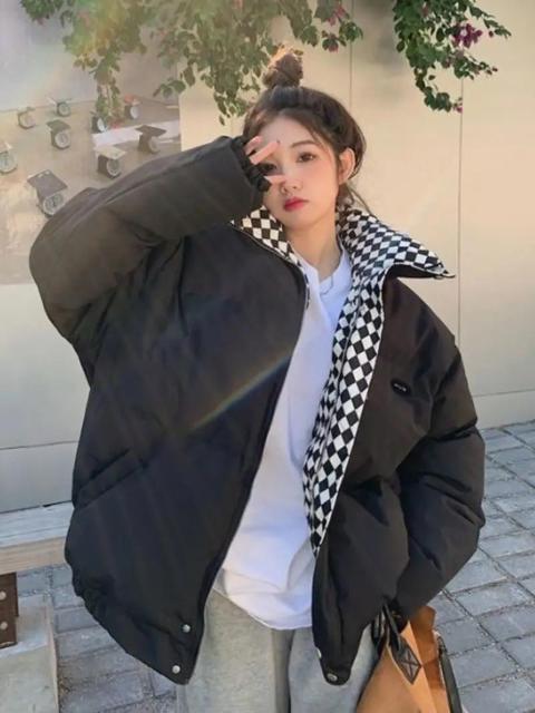 爆ヤス価格3290円★レディース ビンテージチェック フード付きコート 厚手暖かい冬用ジャケット L コーヒー色 < 女性ファッション 爆ヤス価格3290円★レディース ビンテージチェック フード付きコート 厚手暖かい冬用ジャケット L コーヒー色 < 女性ファッションの