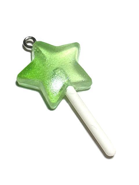 875 黄緑色 星型ロリポップ 1個 キャンディ 樹脂チャーム アクセサリーパーツ < ペット/手芸/園芸 875 黄緑色 星型ロリポップ 1個 キャンディ 樹脂チャーム アクセサリーパーツ < ペット/手芸/園芸の