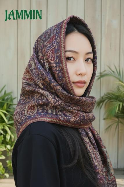 ペーズリー柄ストール ストール アジアン エスニック パシュミナ < 女性ファッション ペーズリー柄ストール ストール アジアン エスニック パシュミナ < 女性ファッションの