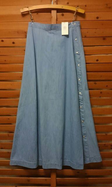 ●Lugnoucure●サイド釦デニムフレアスカート 新品 サックス < ブランド ●Lugnoucure●サイド釦デニムフレアスカート 新品 サックス < ブランドの