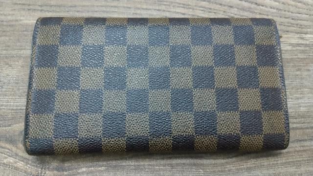 美品国内正規品ダミエ柄二折り長財布エベヌポシェット ポルトモネ カルトクレディ < ブランド 美品国内正規品ダミエ柄二折り長財布エベヌポシェット ポルトモネ カルトクレディ < ブランドの