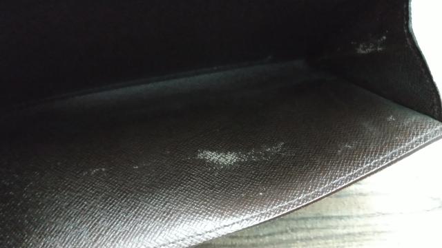 美品国内正規品ダミエ柄二折り長財布エベヌポシェット ポルトモネ カルトクレディ < ブランド 美品国内正規品ダミエ柄二折り長財布エベヌポシェット ポルトモネ カルトクレディ < ブランドの