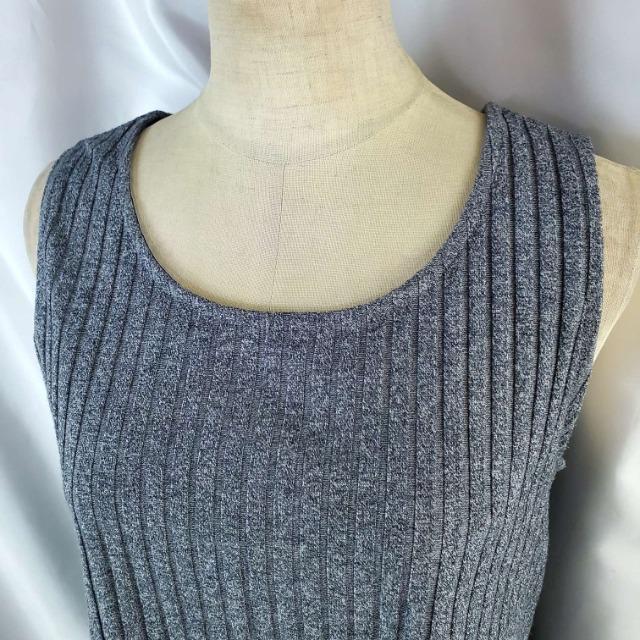 込み★ジーナシス★重ね着風ニットノースリロングワンピース★F★ < ブランド  込み★ジーナシス★重ね着風ニットノースリロングワンピース★F★ < ブランドの