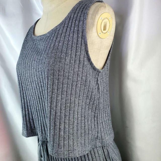 込み★ジーナシス★重ね着風ニットノースリロングワンピース★F★ < ブランド  込み★ジーナシス★重ね着風ニットノースリロングワンピース★F★ < ブランドの