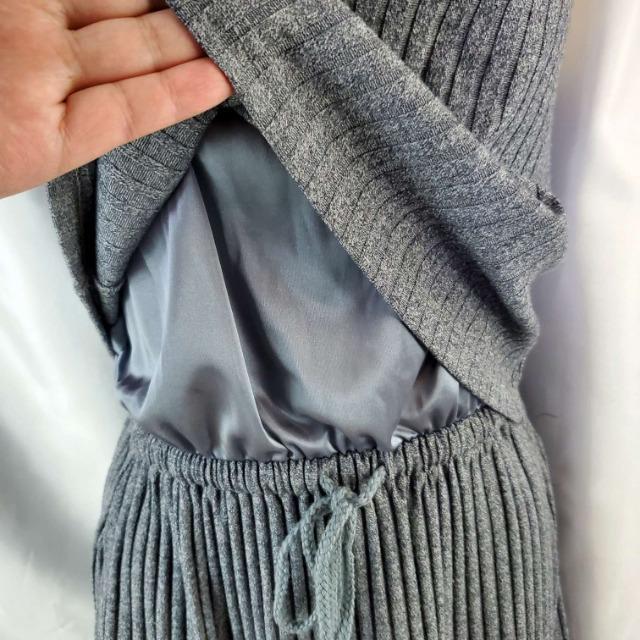 込み★ジーナシス★重ね着風ニットノースリロングワンピース★F★ < ブランド  込み★ジーナシス★重ね着風ニットノースリロングワンピース★F★ < ブランドの