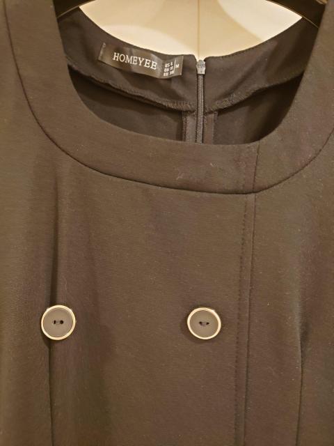 黒半袖ワンピース ペプラム Мサイズ < 女性ファッション  黒半袖ワンピース ペプラム Мサイズ < 女性ファッションの