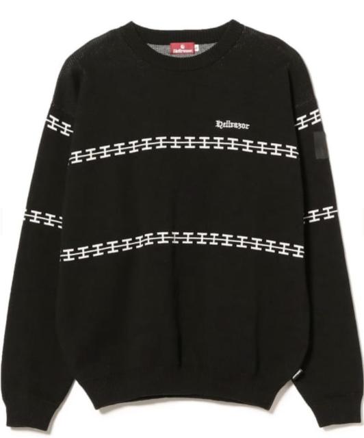 メンズ チェーン ライン クルーネックニット < 男性ファッション メンズ チェーン ライン クルーネックニット < 男性ファッションの