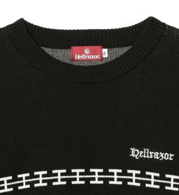 メンズ チェーン ライン クルーネックニット < 男性ファッション メンズ チェーン ライン クルーネックニット < 男性ファッションの