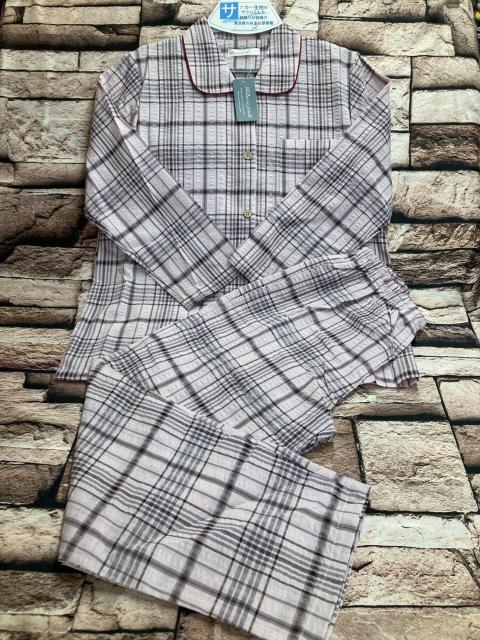 送料無料!サッカー生地のサラリとした肌触り&清涼感!格子柄 長袖 綿混レディースパジャマ(画像から)1組 < 女性ファッション 送料無料!サッカー生地のサラリとした肌触り&清涼感!格子柄 長袖 綿混レディースパジャマ(画像から)1組 < 女性ファッションの