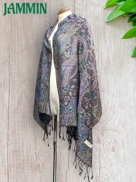 ペーズリー柄ストール アジアン ストール エスニック バラクラバ巻きにも < 女性ファッション ペーズリー柄ストール アジアン ストール エスニック バラクラバ巻きにも < 女性ファッションの