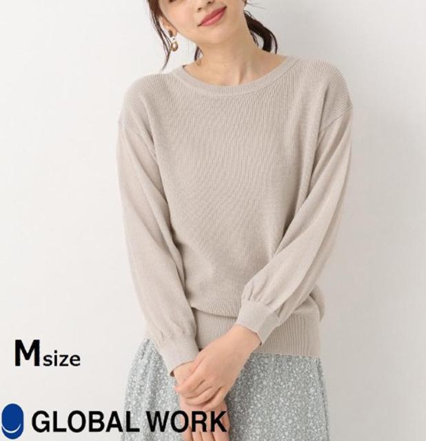 新品 グローバルワークGLOBAL WORK/シースルー袖ボリューム カットソー グレー M 春夏 < ブランド 新品 グローバルワークGLOBAL WORK/シースルー袖ボリューム カットソー グレー M 春夏 < ブランドの