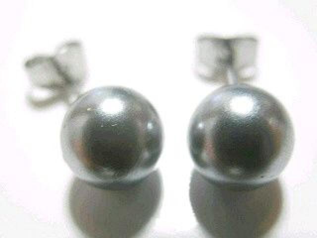 《New》<ステンレス>★最高級*8mmパールピアス【ブラック】 < 女性アクセサリー/時計  《New》<ステンレス>★最高級*8mmパールピアス【ブラック】 < 女性アクセサリー/時計の