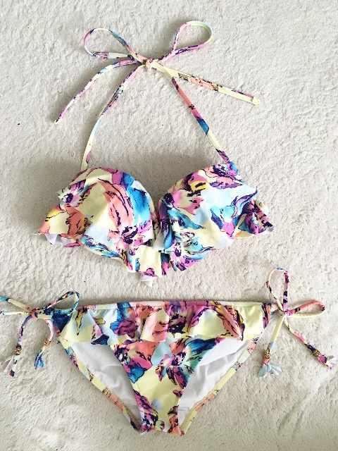 レモンイエローフラワーフリルビキニ水着リボンタッセルリゾート < 女性ファッション レモンイエローフラワーフリルビキニ水着リボンタッセルリゾート < 女性ファッションの