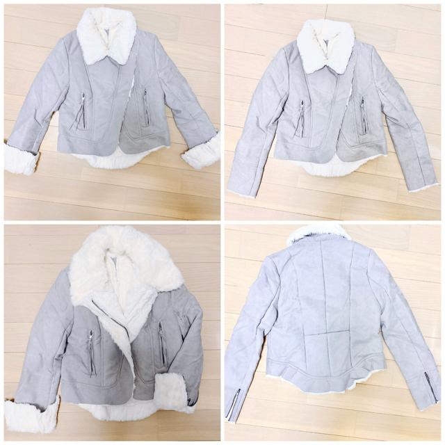 ロイパエコファーラビットファー白ライダースジャケットムートン < ブランド ロイパエコファーラビットファー白ライダースジャケットムートン < ブランドの